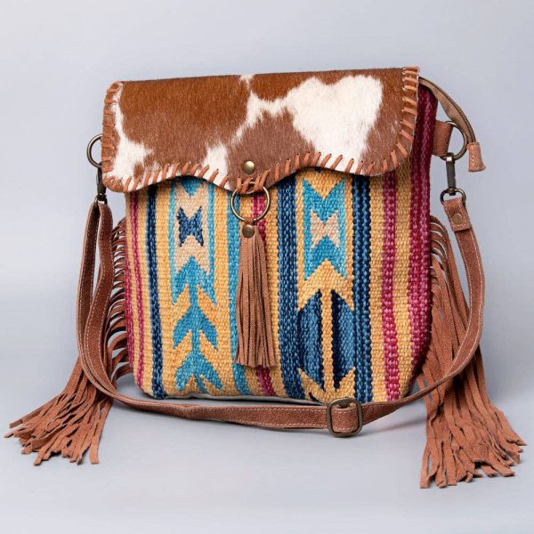 Upcycled Canvas & Cowhide Crossbody