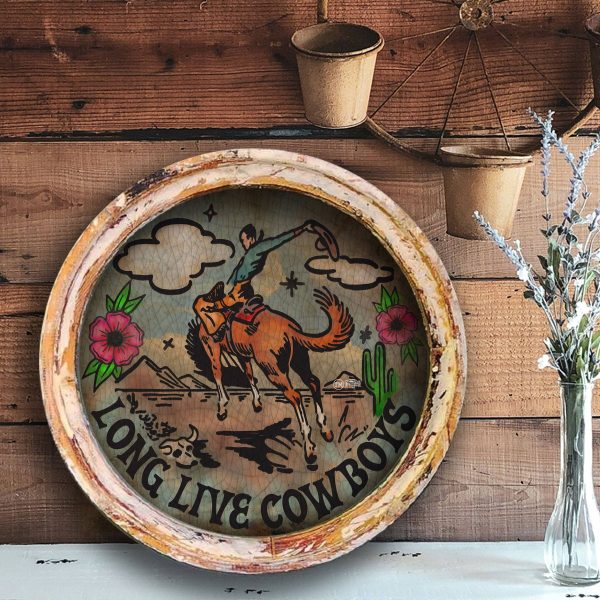 Long Live Cowboys - Circle Artwork: Large - 28"