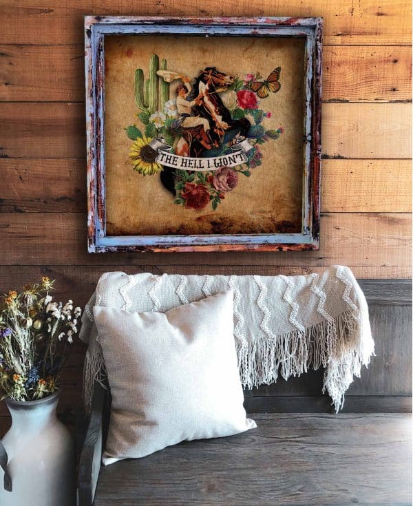 The Hell I Won't -  Square Artwork: Extra Small - 10"