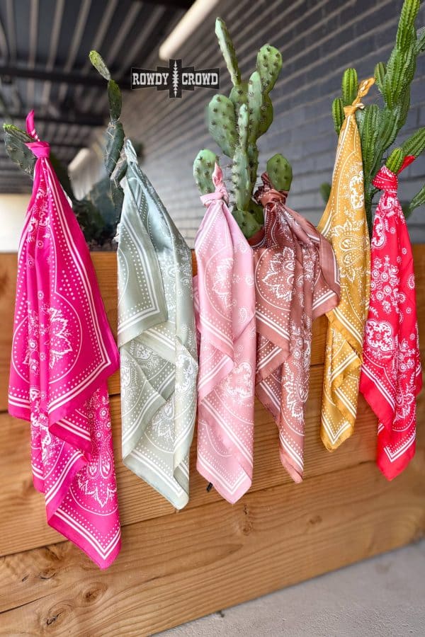 SMALL Buffalo Bandana Wild Rags: Light Pink