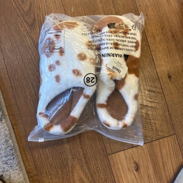 Cow Print Slippers