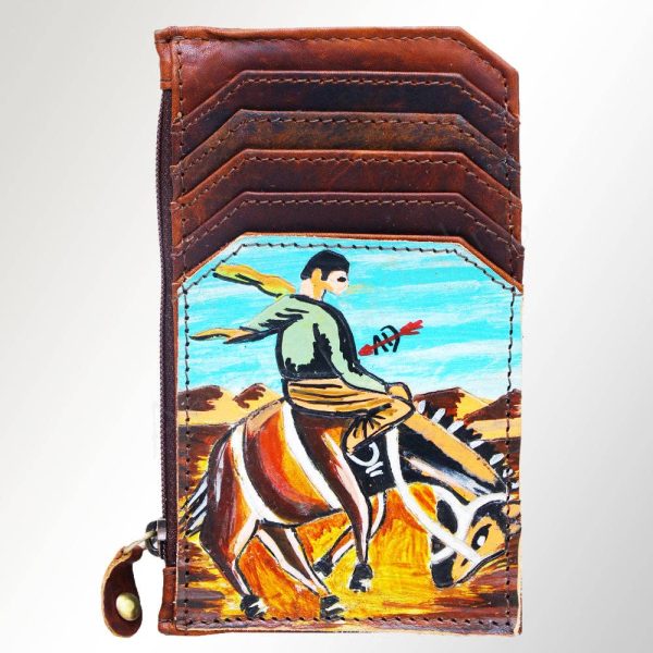 Hand-Painted Leather Card Holder