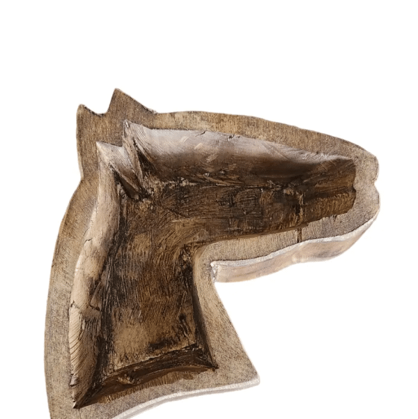 Wood Horse Dough Bowl