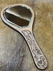 Cowhide + Leather Hand Mirror