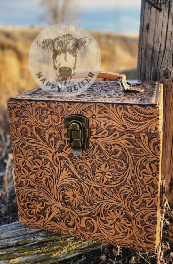 Jumbo Tooled Leather Jewelry Case