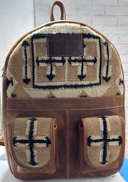Leather And Saddle Blanket Backpack