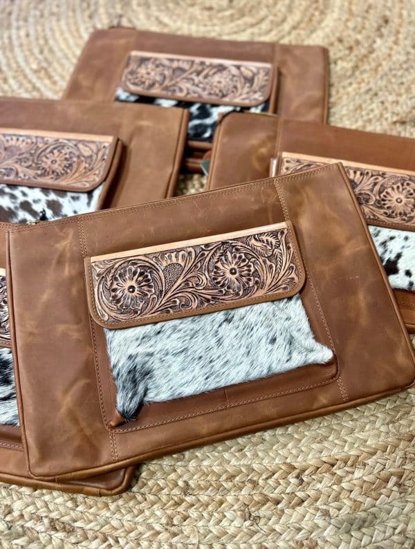 Wynona Hand-Tooled Combo Laptop Sleeve