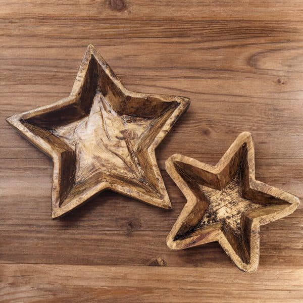 Wood Star Dough Bowl