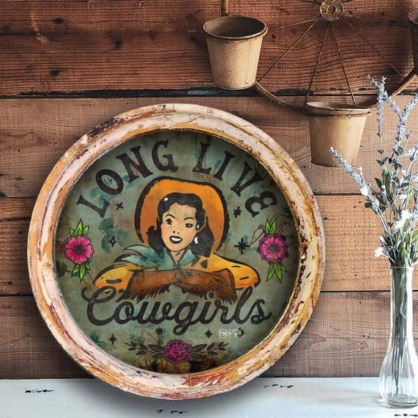 Long Live Cowgirls - Circle Artwork: Medium - 20"