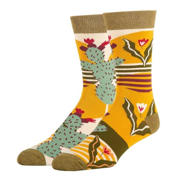 Sol De Cactus | Men's Premium Cotton Crew Dress Socks