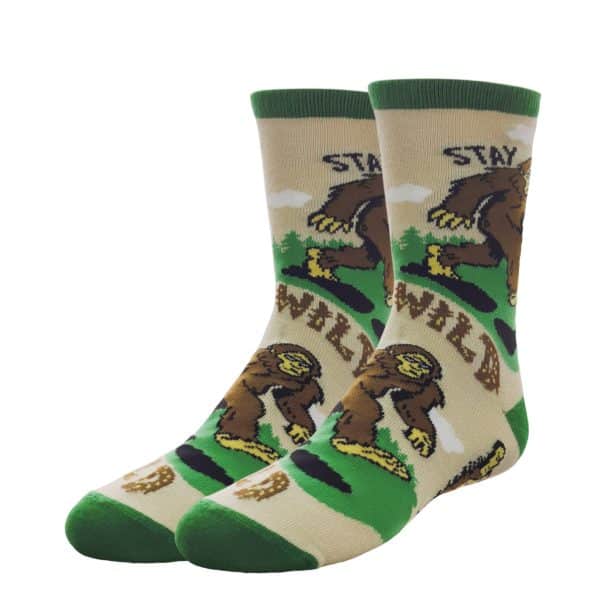 Stay Wild | Kids' Bigfoot Cotton Crew Socks