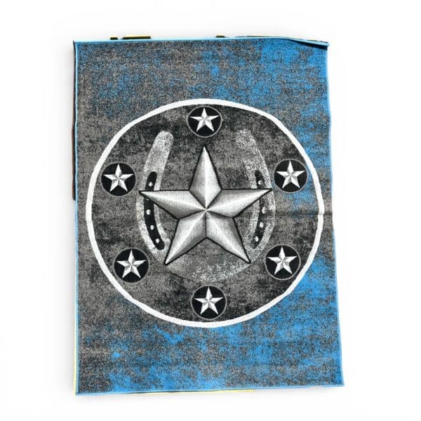 Turquoise & Grey Western Rug - 2' x 3'