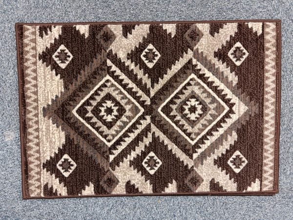 Brown Aztec Rug - 2' x 3'