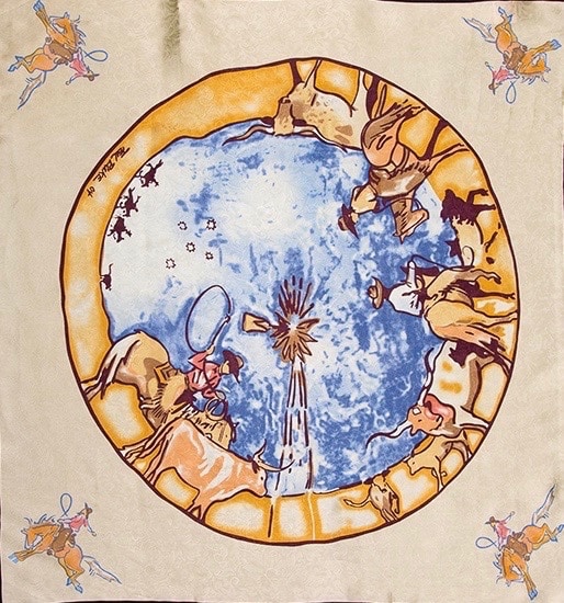 Ivory Windmill Limited Edition Silk Scarf - 20"