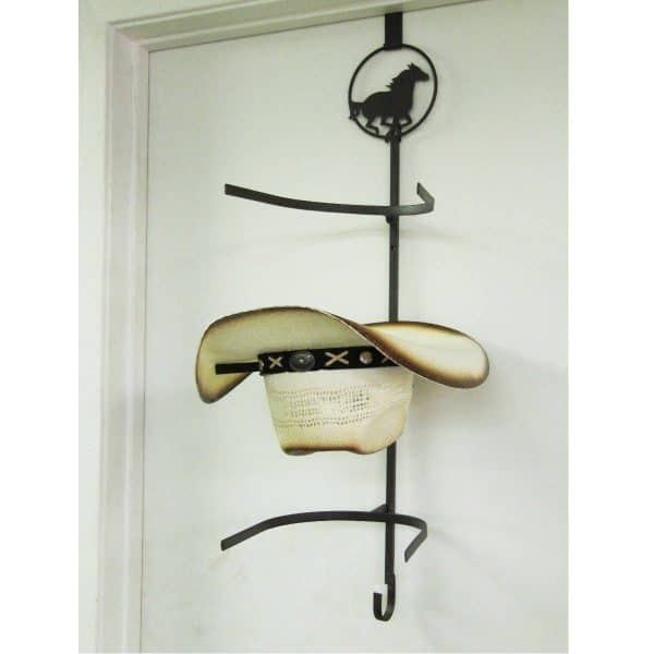 METAL HORSE COWBOY HAT RACK,