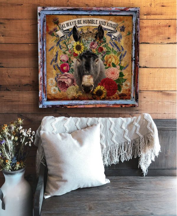 "Always be Humble and Kind" Square Framed Artwork: Extra Small - 10"