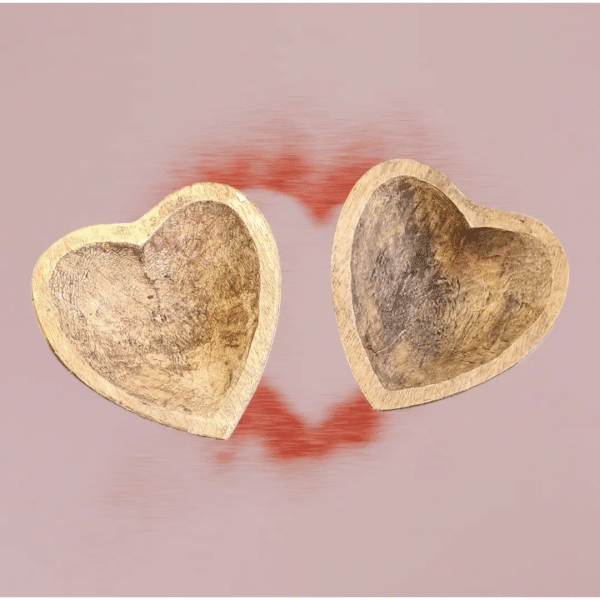 Small Wood Heart Bowl