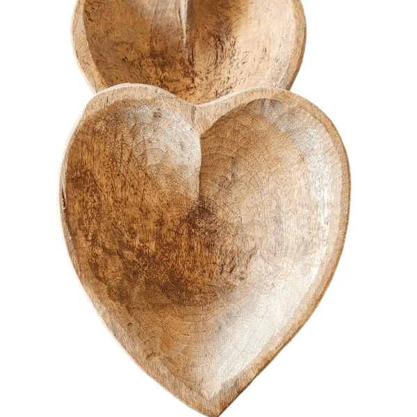 Medium Wood Heart Bowl