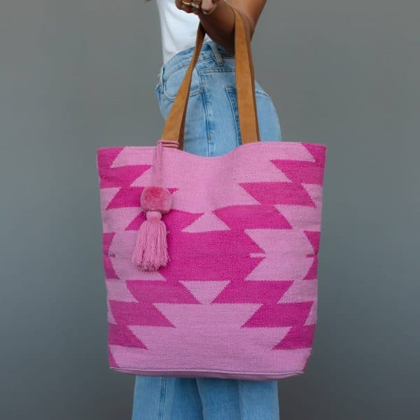 Pink & Lt. Pink Western Tote