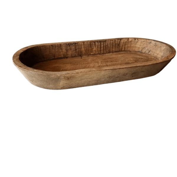 Medium Oval Wood Bowl - No Lip