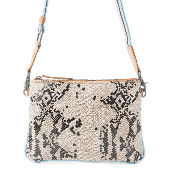 Eden Mirage Leather Bag in Ivory Snake Print