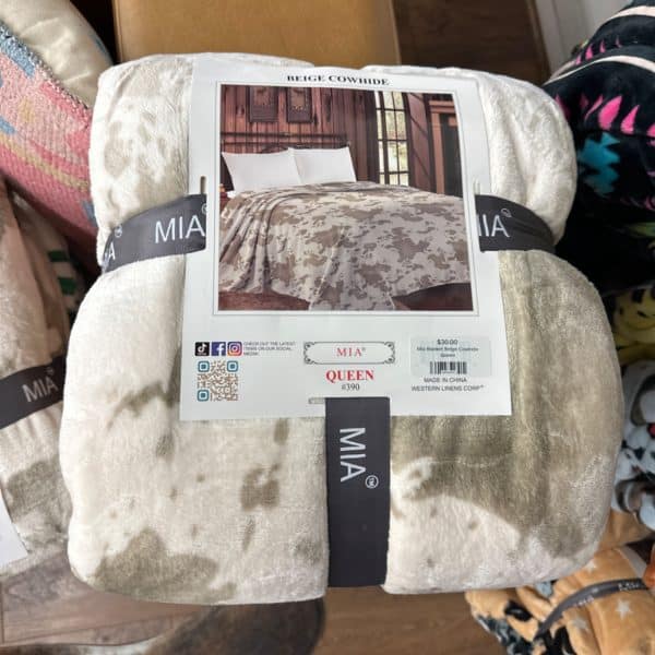 Mia Blanket Beige Cowhide