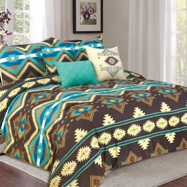 Brown Aztec Comforter Set