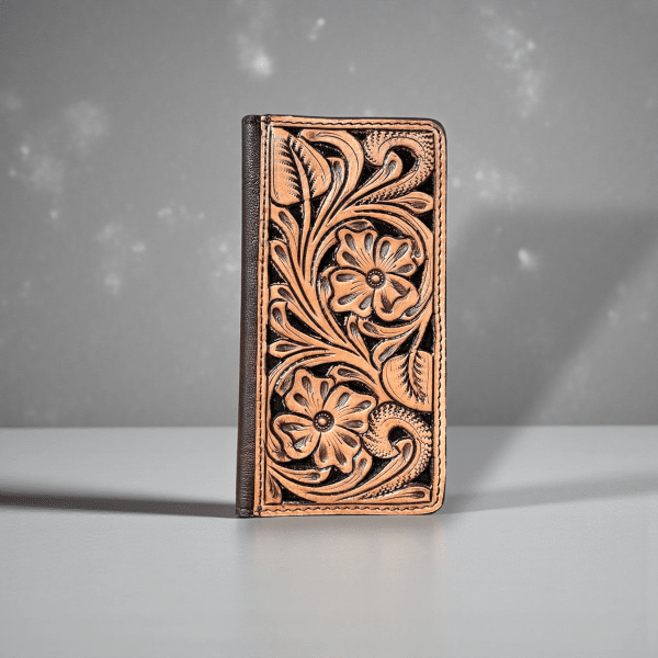 Black Tooled Leather Wallet