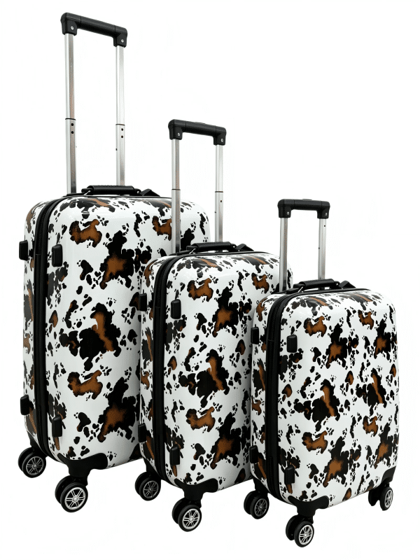 Cowprint Luggage Rolling Suitcase