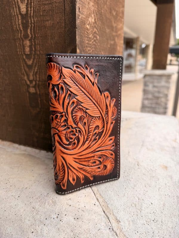 Tooled Leather Men's Wallet