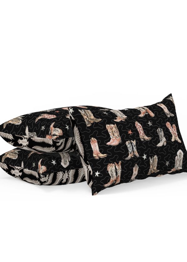 Thunderbird Boots Black Standard Shams