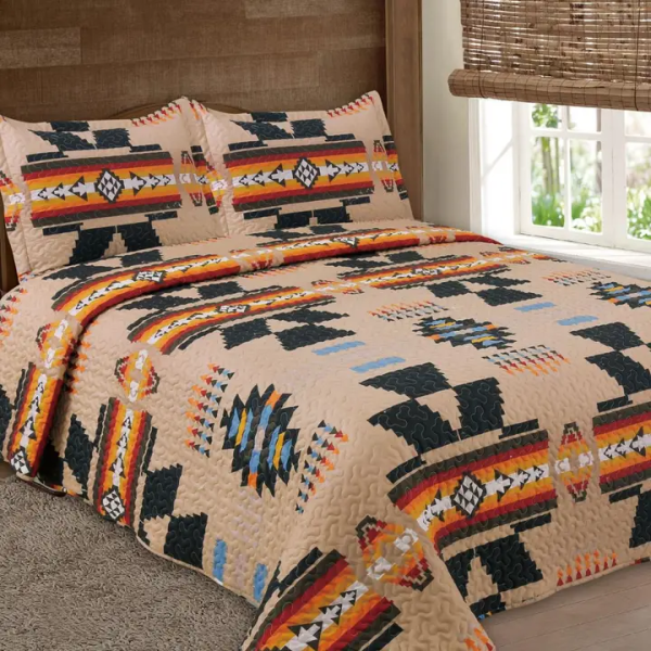 Navajo Taupe Quilt Set