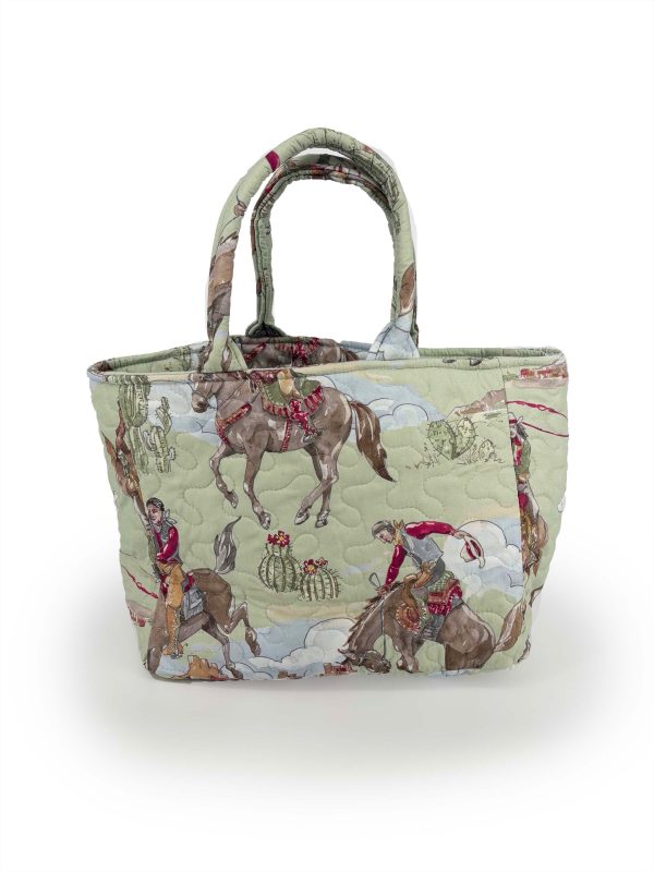 Birdie Sage Quilted Handbag