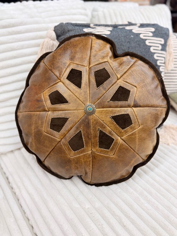 In Bloom Leather Pillow
